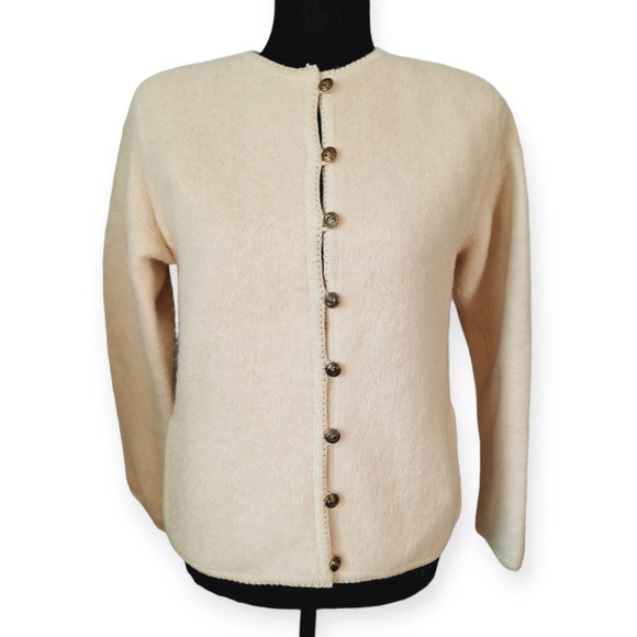 Vintage 70s/80s Retro Mohair Sweater Jacket Women's Small - Picture 1 of 10